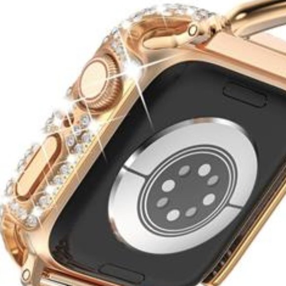 NEW Luxury Rhinestone Apple Watch Band with Case main image 4